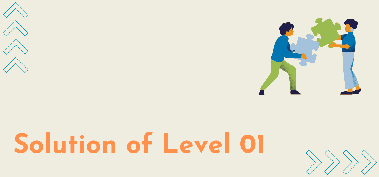 Solution Of Level 01