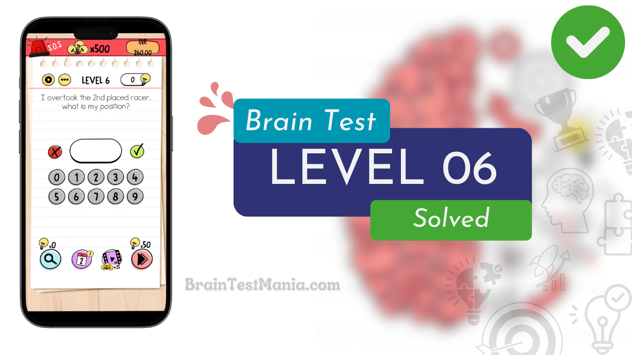 Solved Brain Test Level 06 Answer