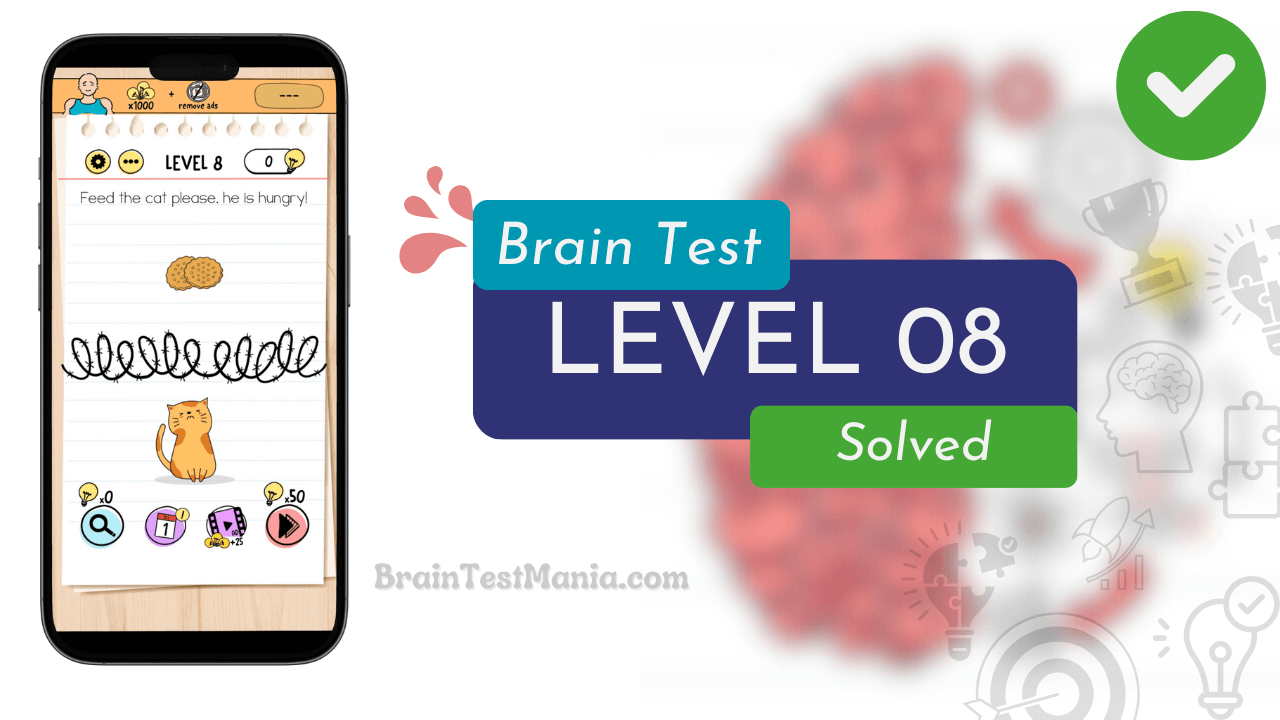 Solved Brain Test Level 08 Answer