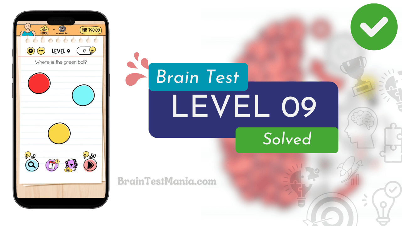 Solved Brain Test Level 09 Answer