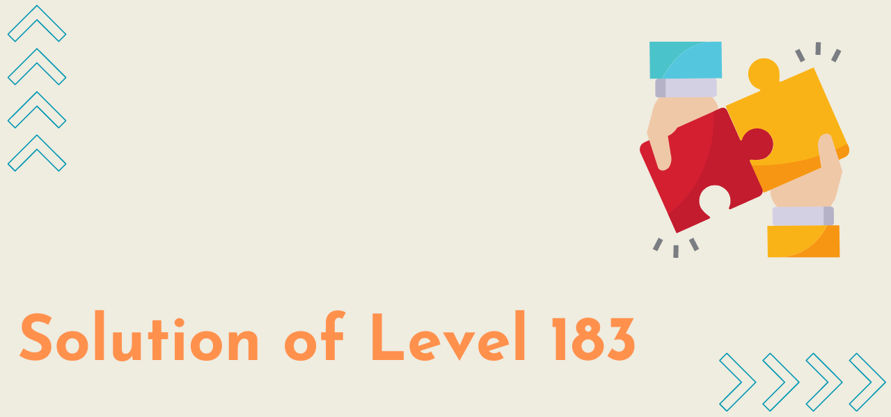 Solution Of Level 183