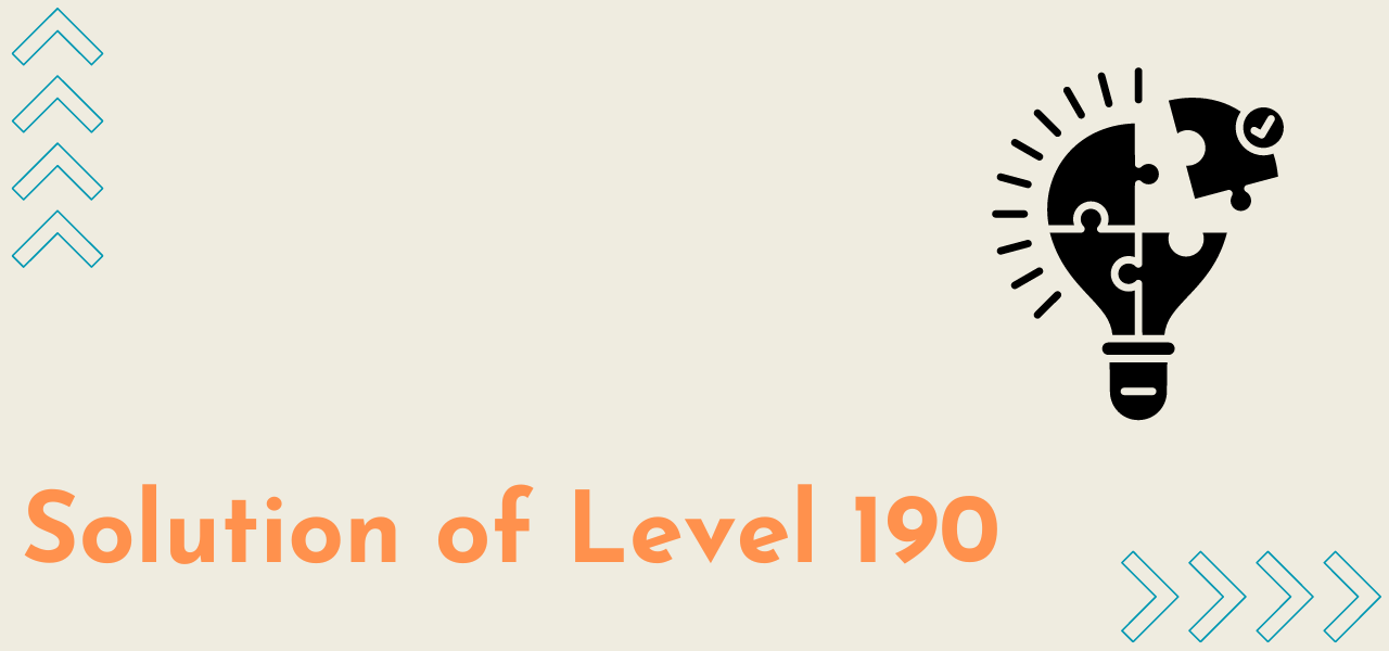 Solution Of Level 190