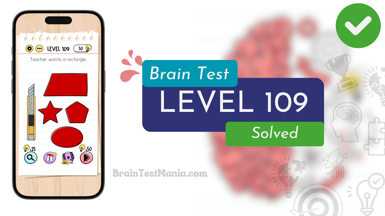 Solved Brain Test Level 109 Answer