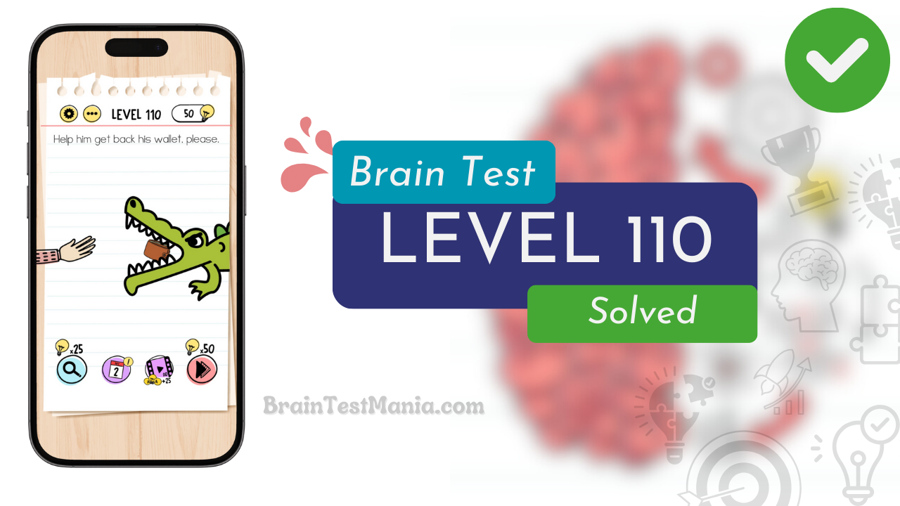 Solved Brain Test Level 110 Answer