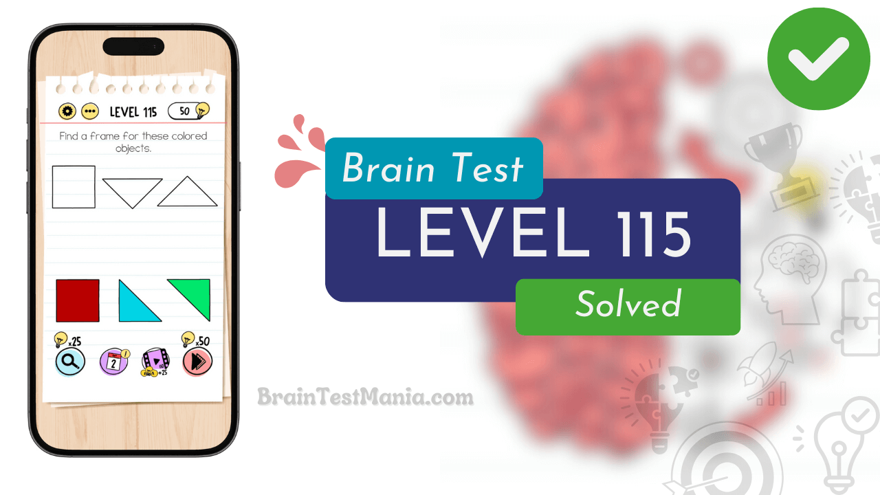 Solved Brain Test Level 115 Answer