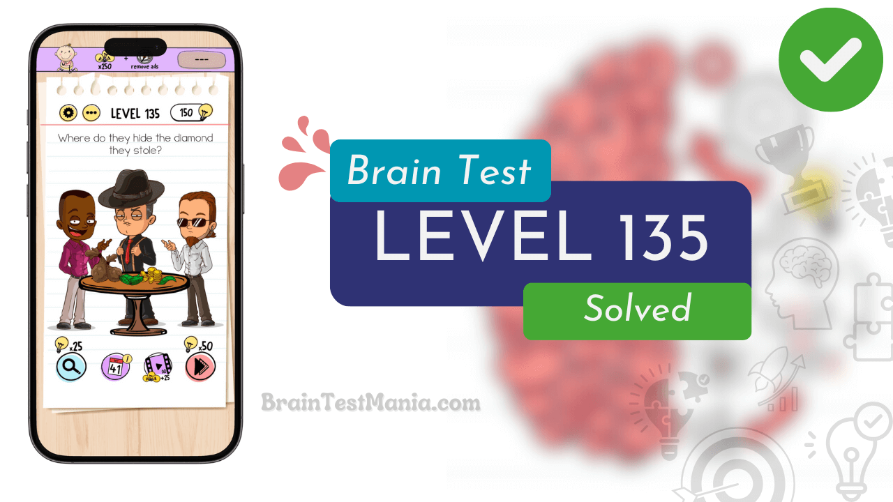 Solved Brain Test Level 135 Answer