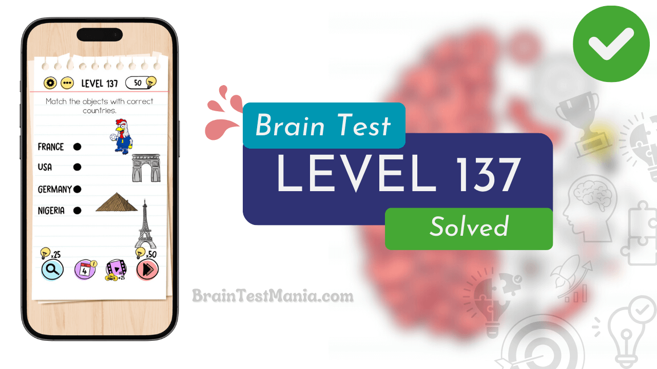 Solved Brain Test Level 137 Answer