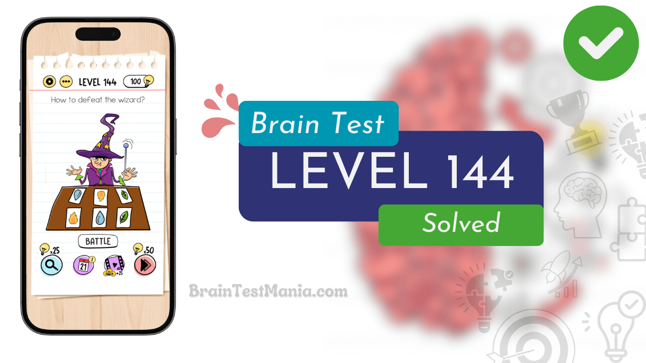 Solved Brain Test Level 144 Answer