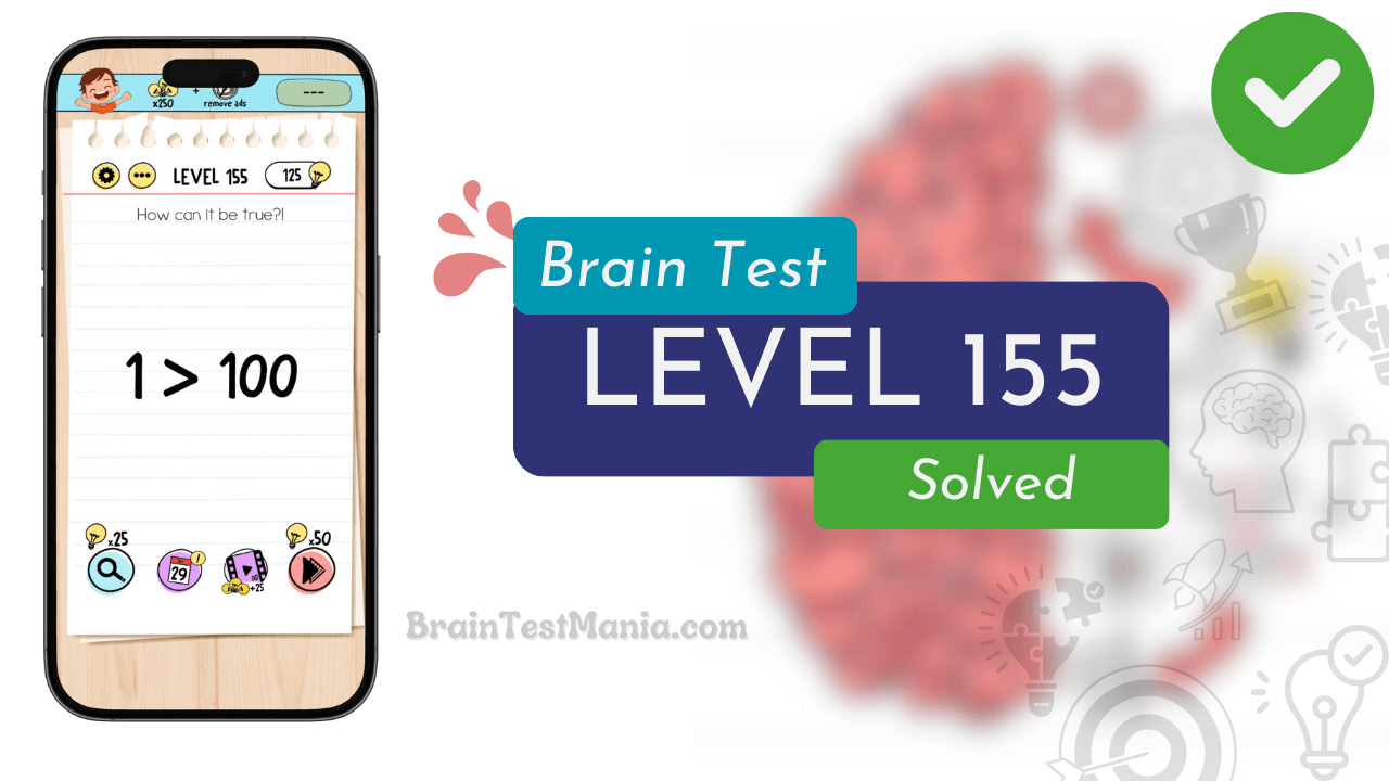 Solved Brain Test Level 155 Answer