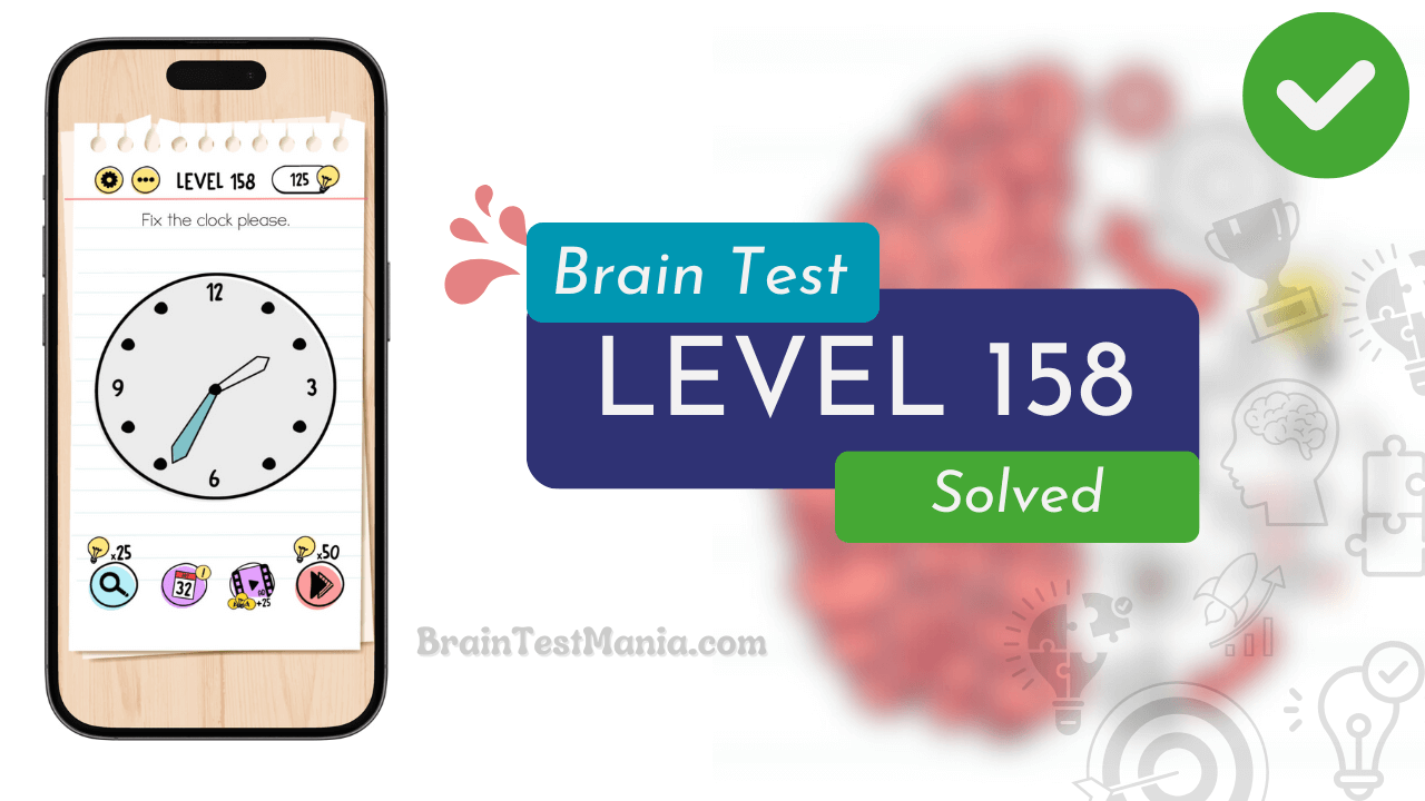 Solved Brain Test Level 158 Answer