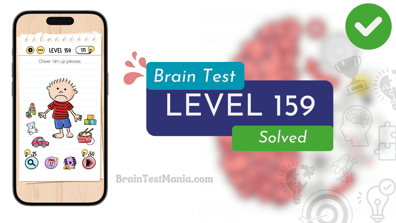 Solved Brain Test Level 159 Answer