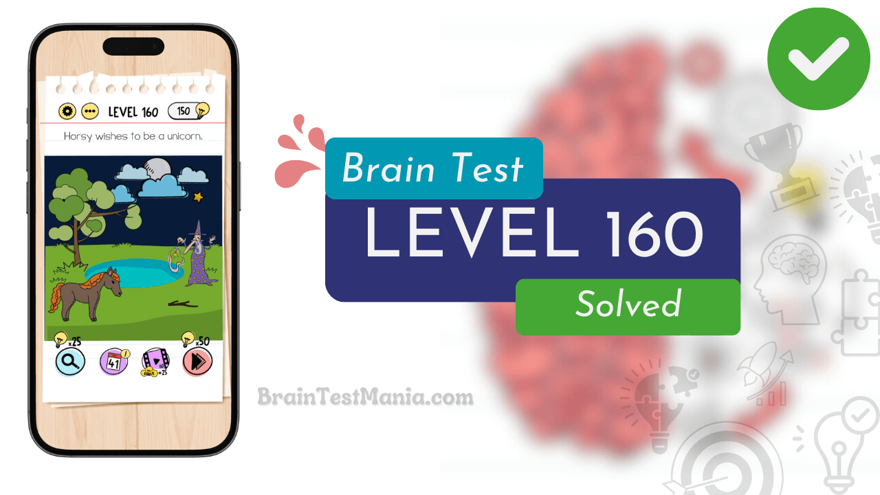 Solved Brain Test Level 160 Answer