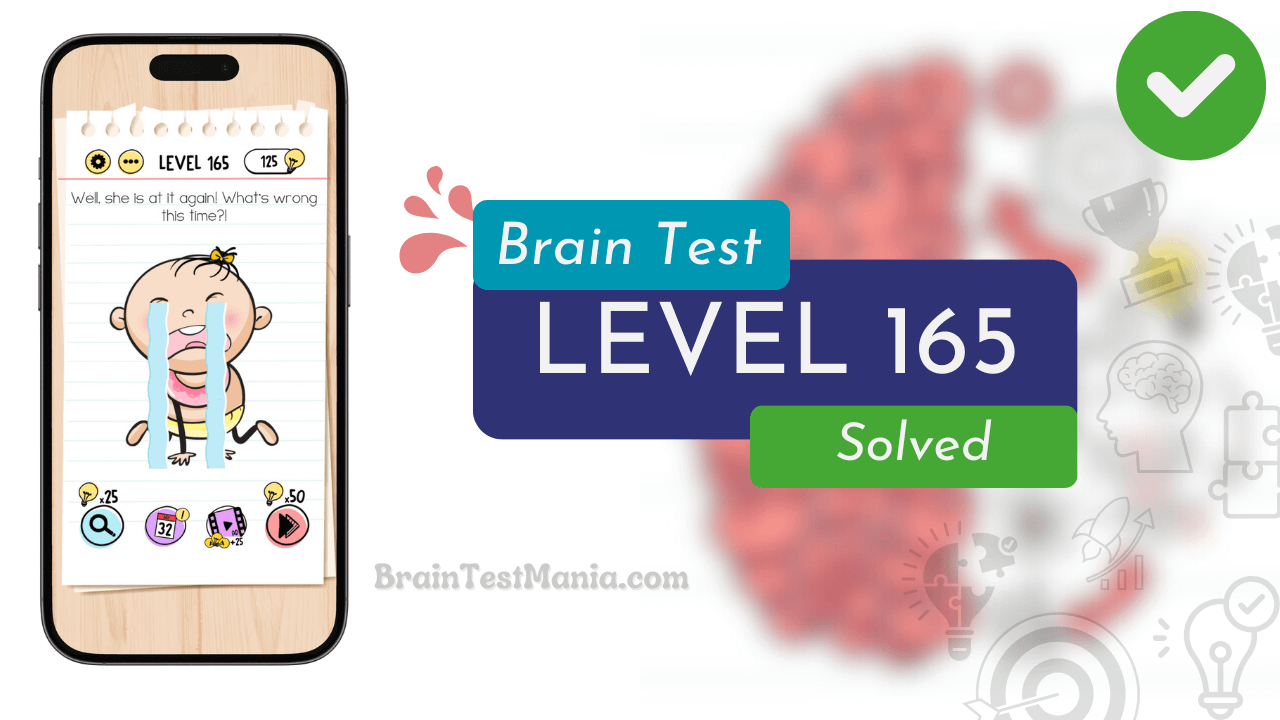 Solved Brain Test Level 165 Answer