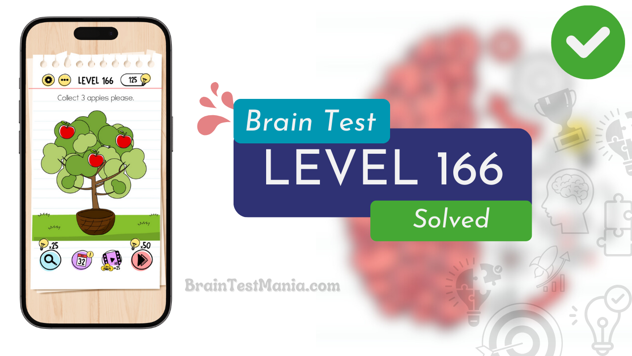 Solved Brain Test Level 166 Answer