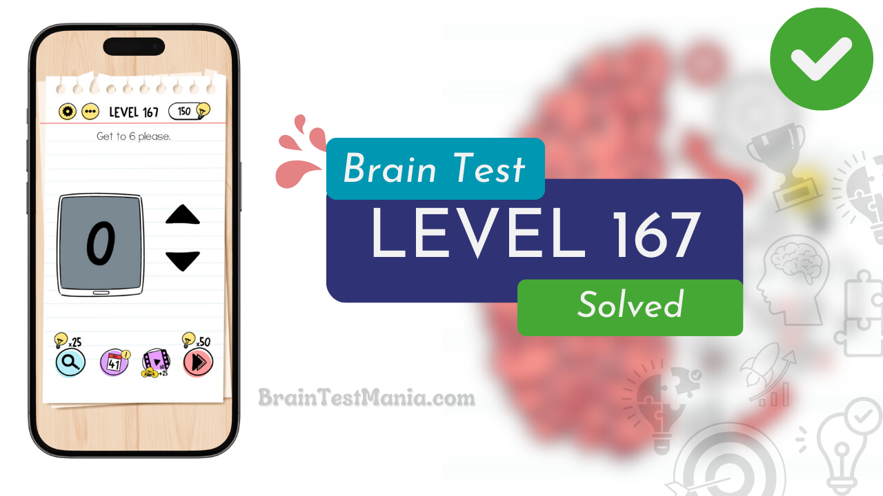 Solved Brain Test Level 167 Answer