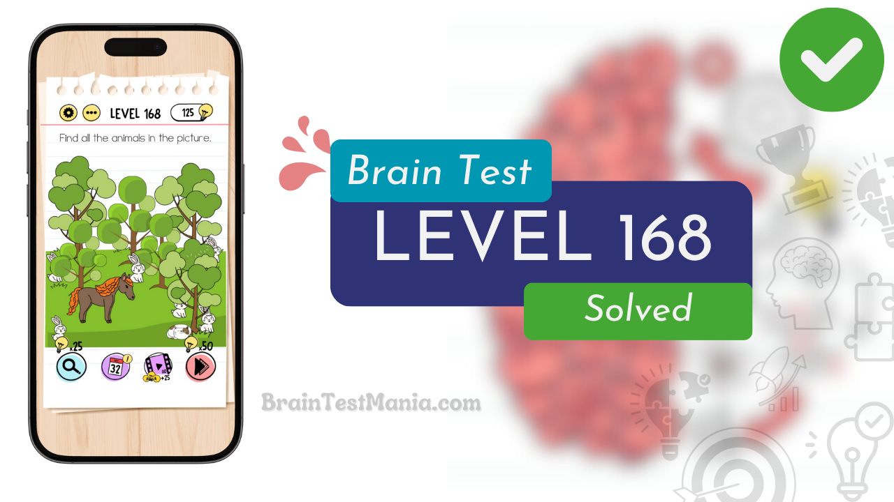 Solved Brain Test Level 168 Answer