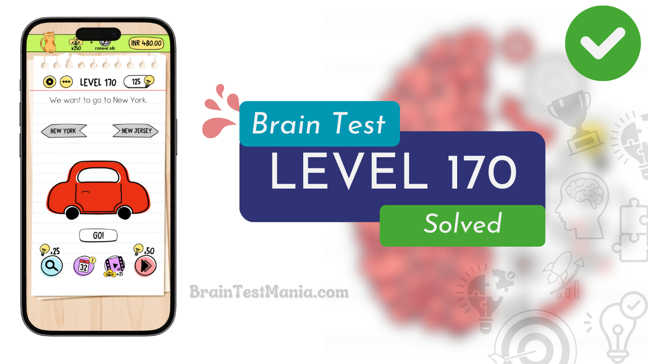 Solved Brain Test Level 170 Answer