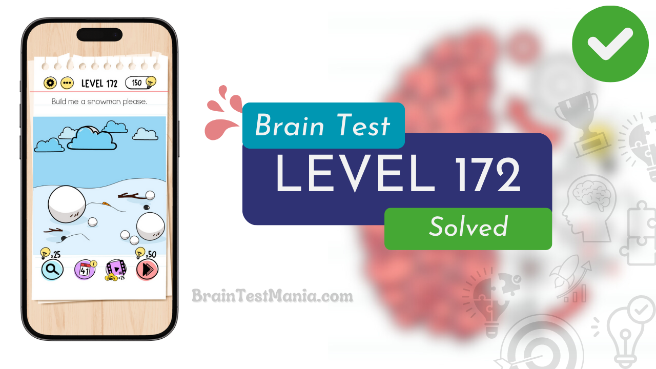 Solved Brain Test Level 172 Answer