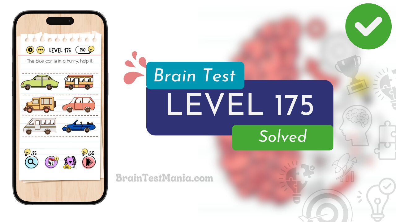 Solved Brain Test Level 175 Answer