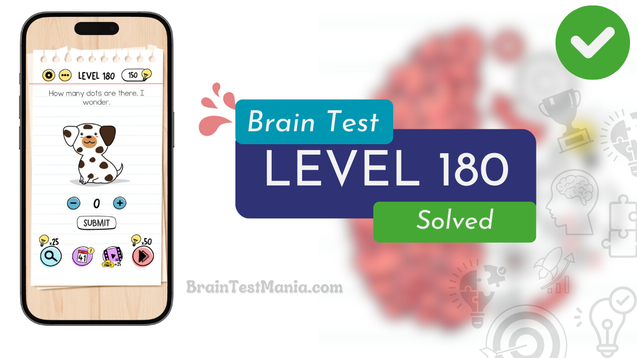 Solved Brain Test Level 180 Answer