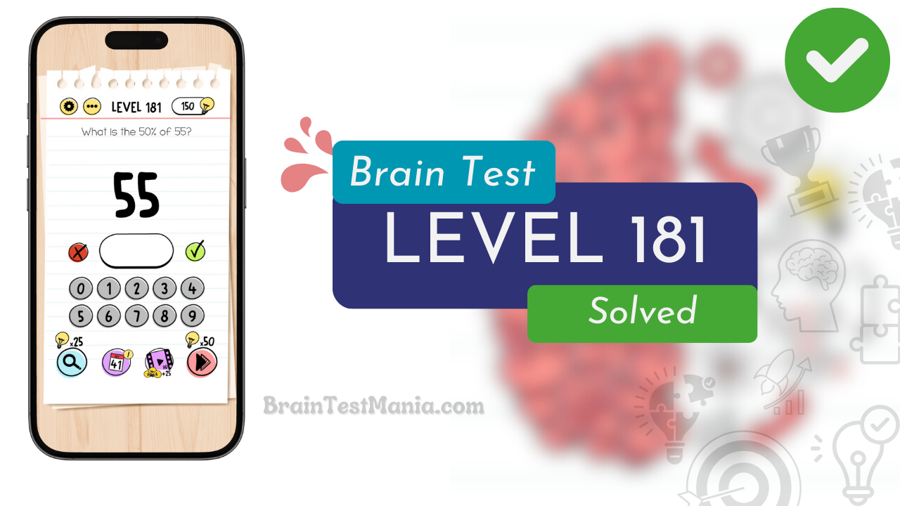 Solved Brain Test Level 181 Answer