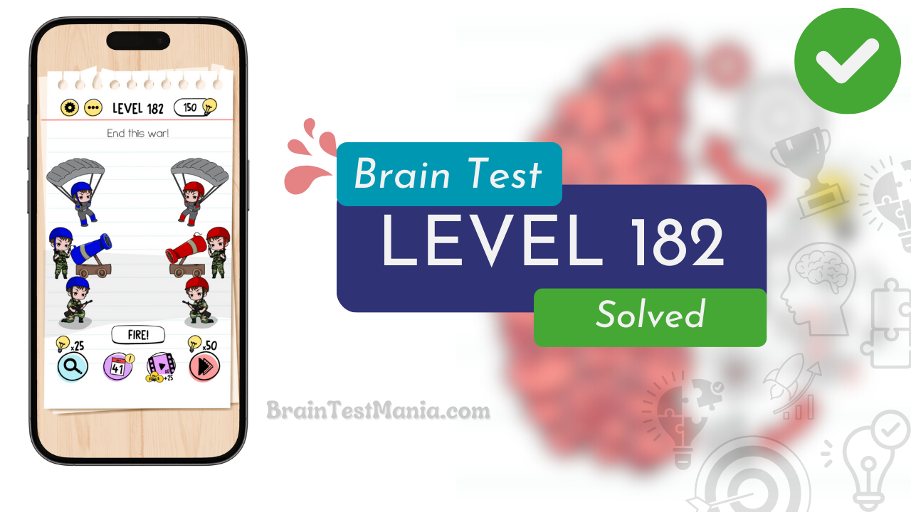 Solved Brain Test Level 182 Answer