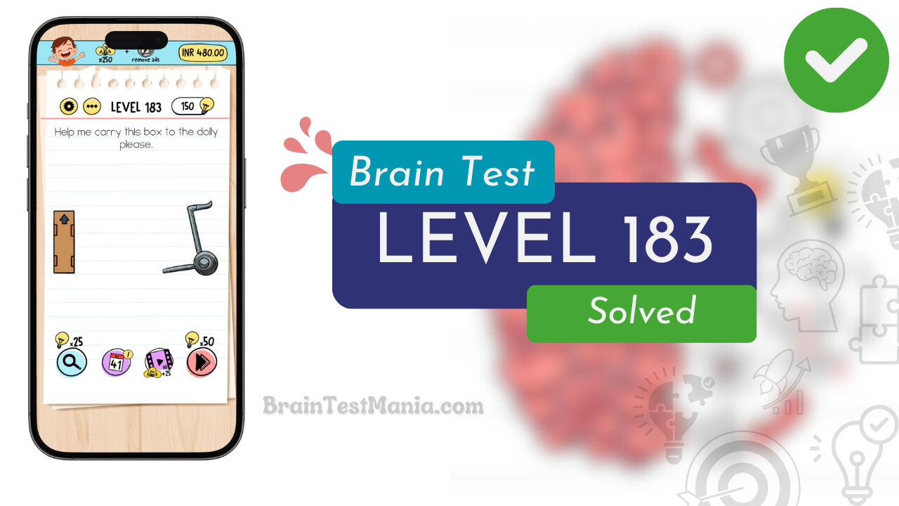 Solved Brain Test Level 183 Answer