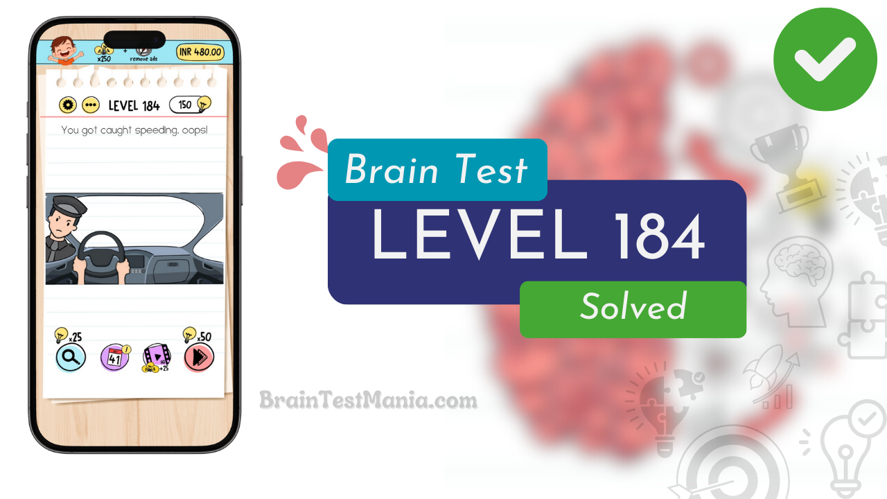 Solved Brain Test Level 184 Answer