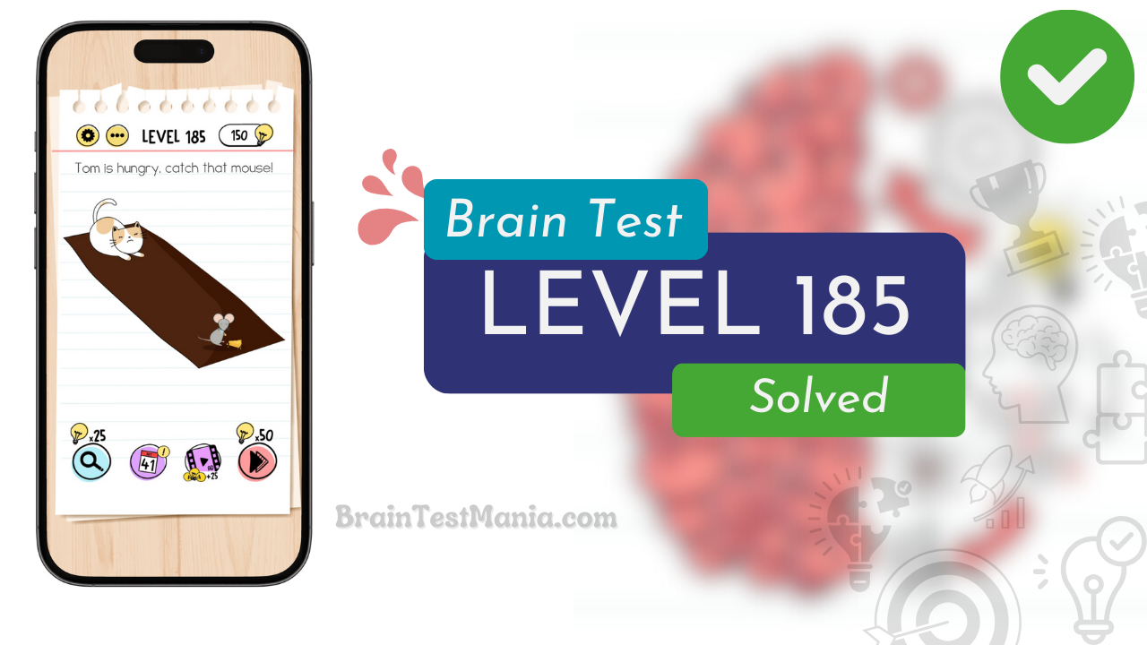 Solved Brain Test Level 185 Answer