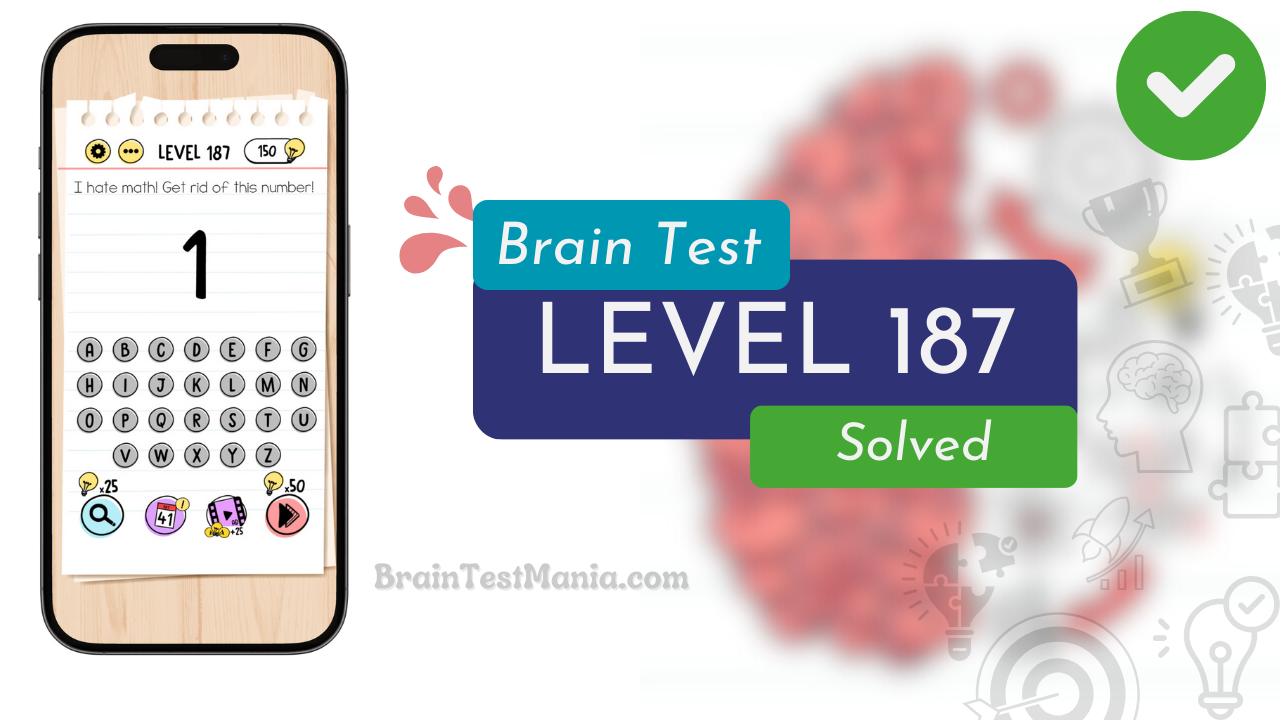 Solved Brain Test Level 187 Answer