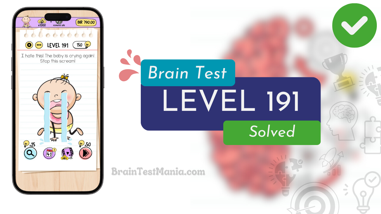 Solved Brain Test Level 191 Answer