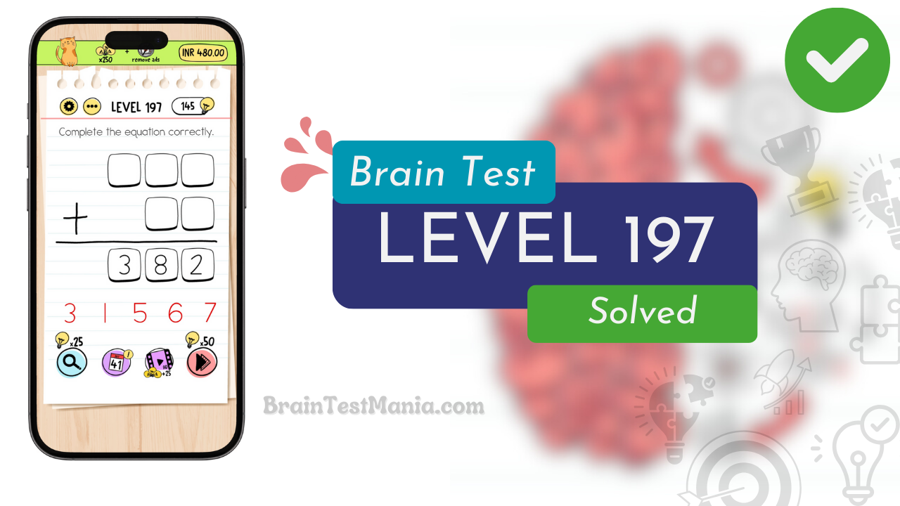 Solved Brain Test Level 197 Answer