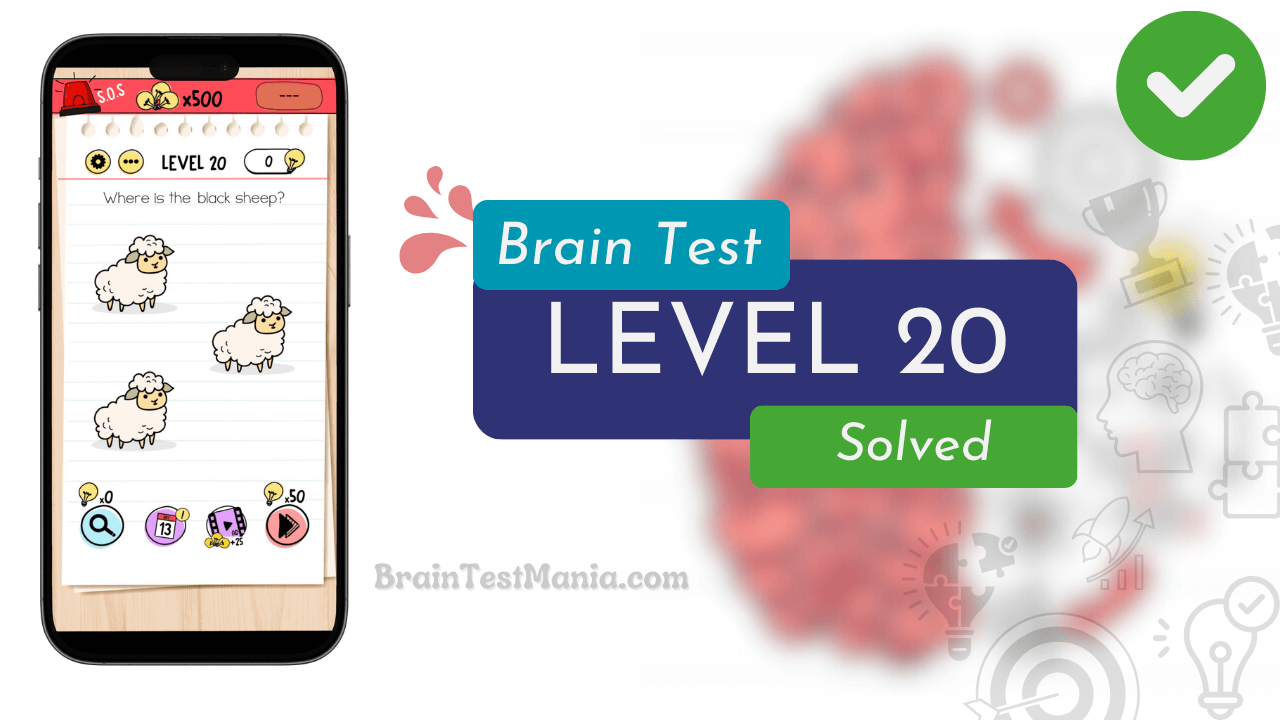 Solved Brain Test Level 20 Answer