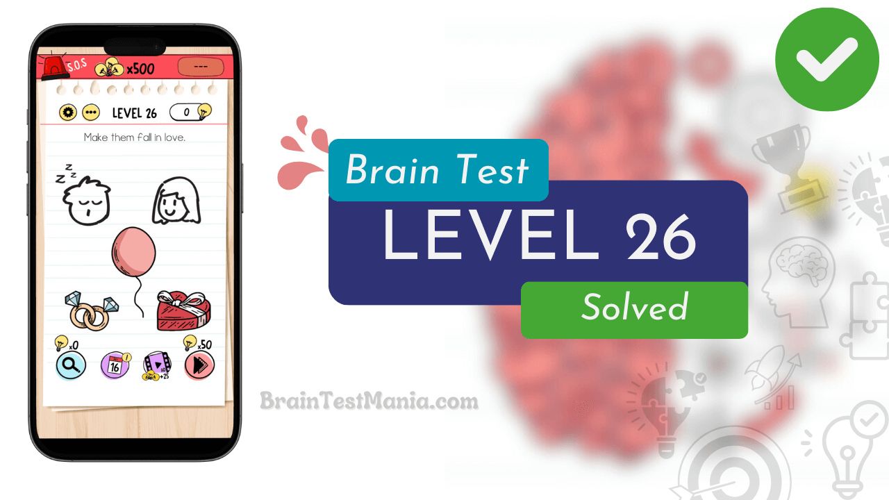 Solved Brain Test Level 26 Answer