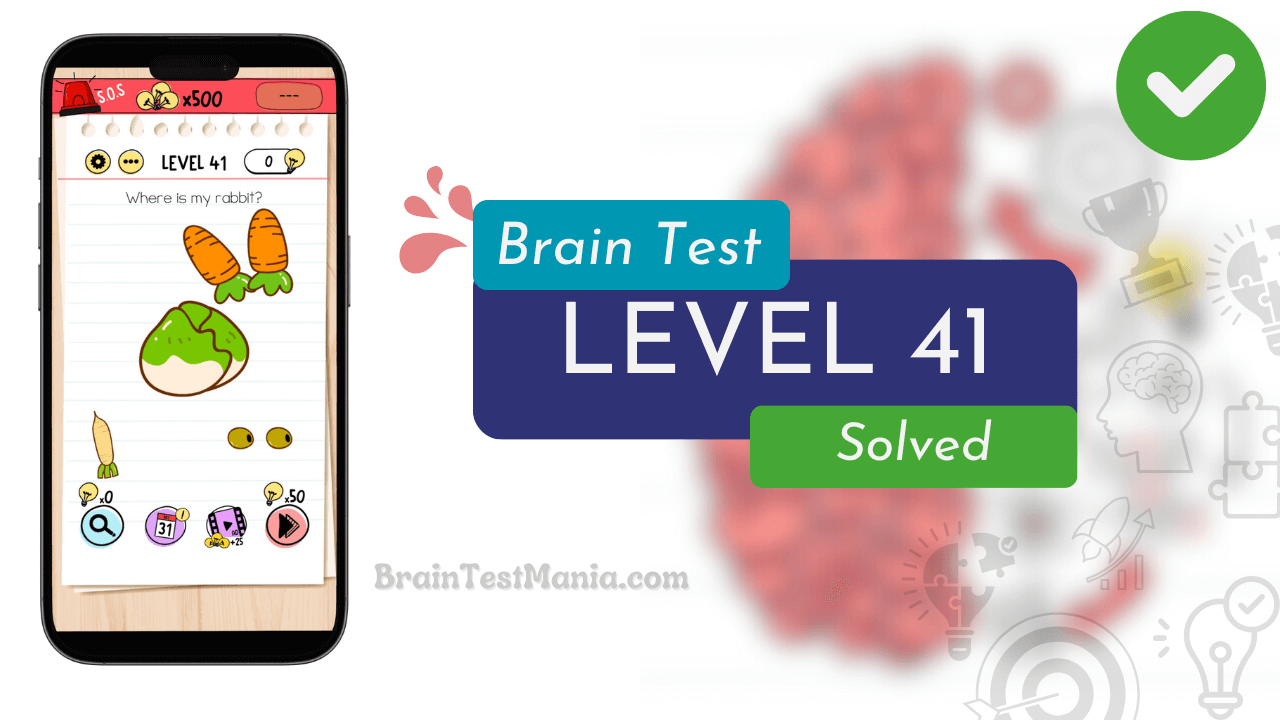 Solved Brain Test Level 41 Answer