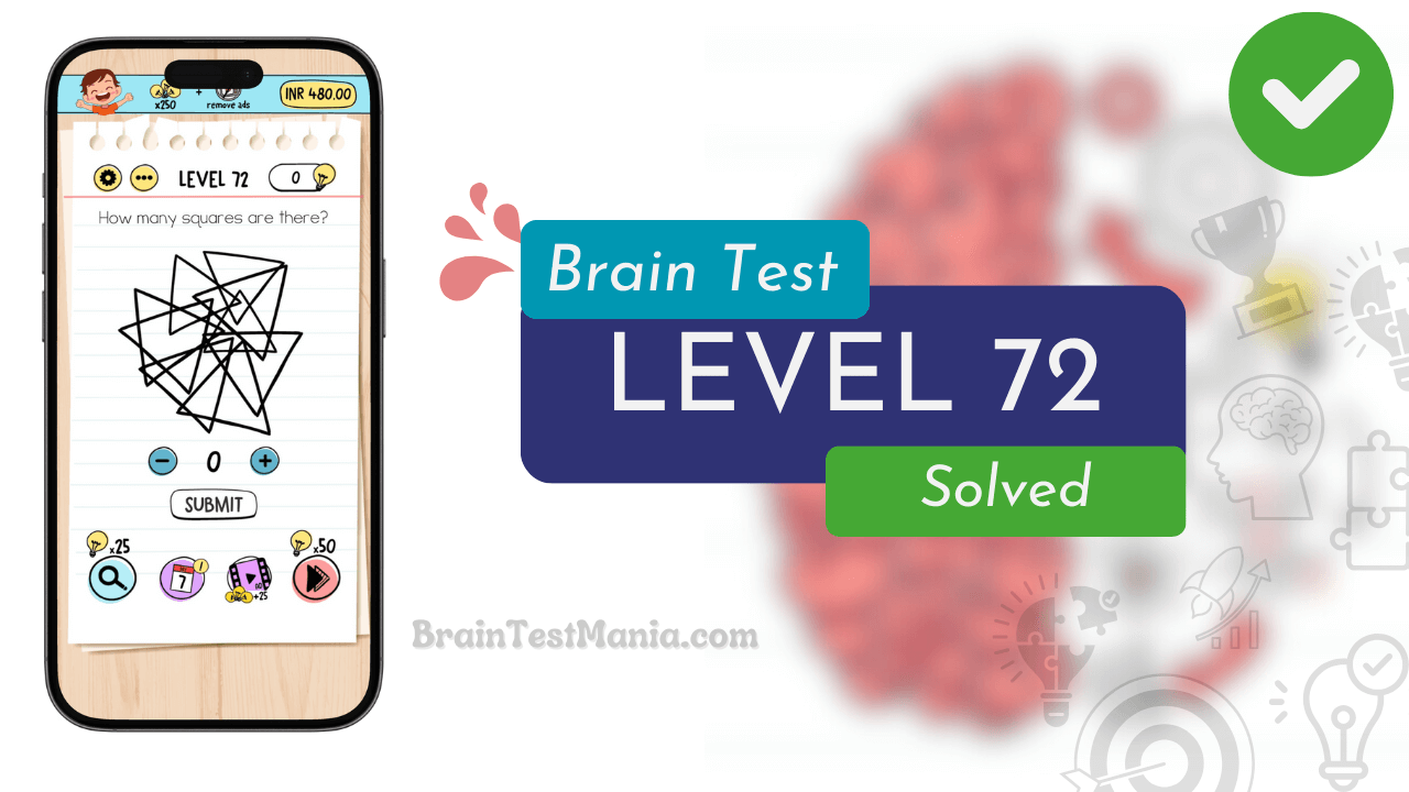 Solved Brain Test Level 72 Answer