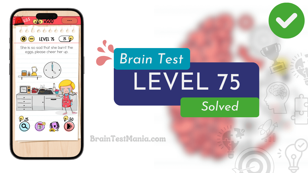 Solved Brain Test Level 75 Answer