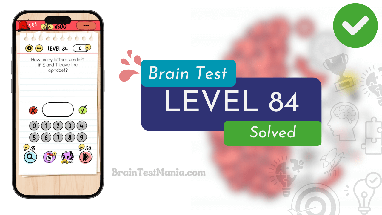 Solved Brain Test Level 84 Answer