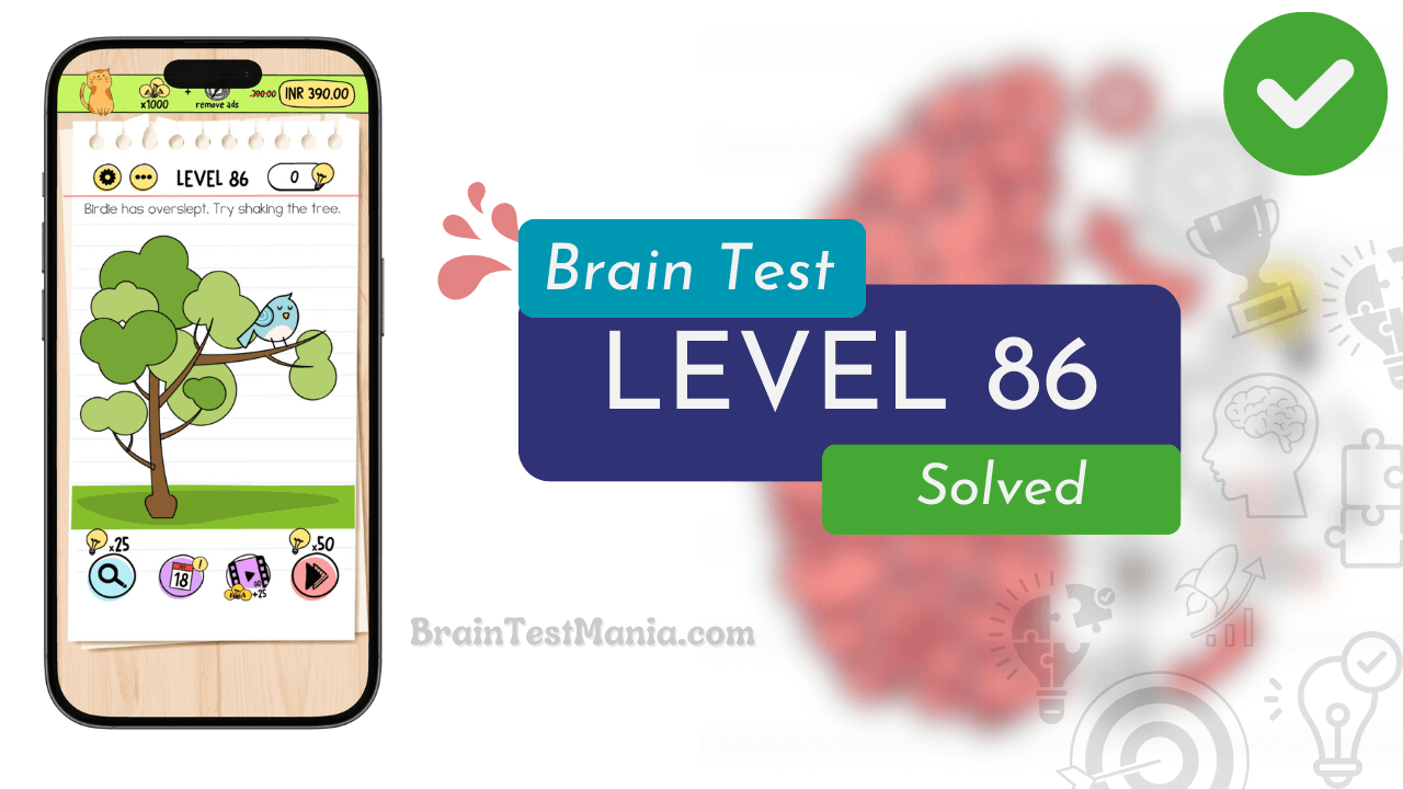 Solved Brain Test Level 86 Answer