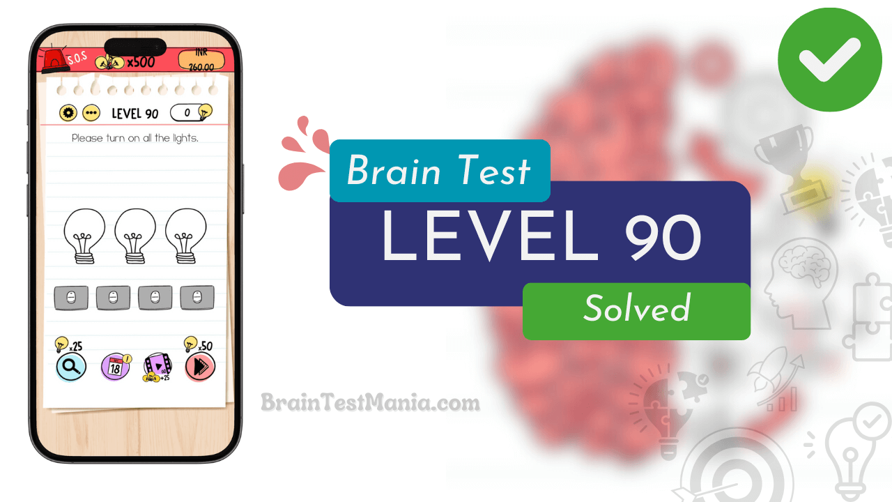 Solved Brain Test Level 90 Answer