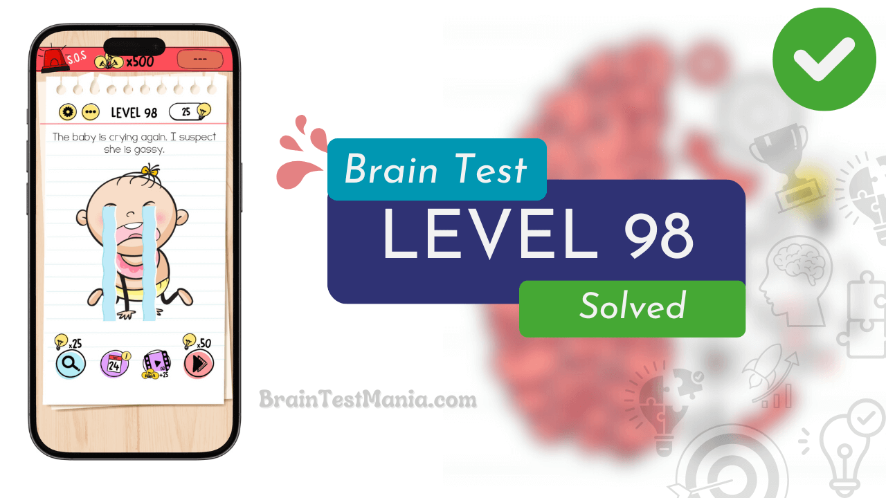 Solved Brain Test Level 98 Answer