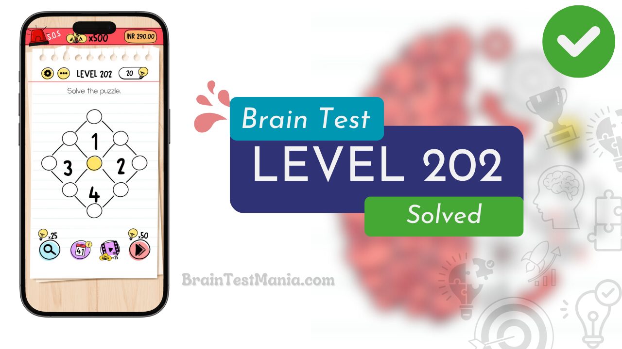 Solved Brain Test Level 202 Answer