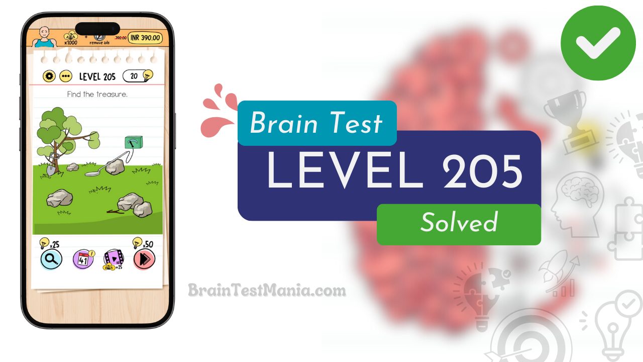 Solved Brain Test Level 205 Answer