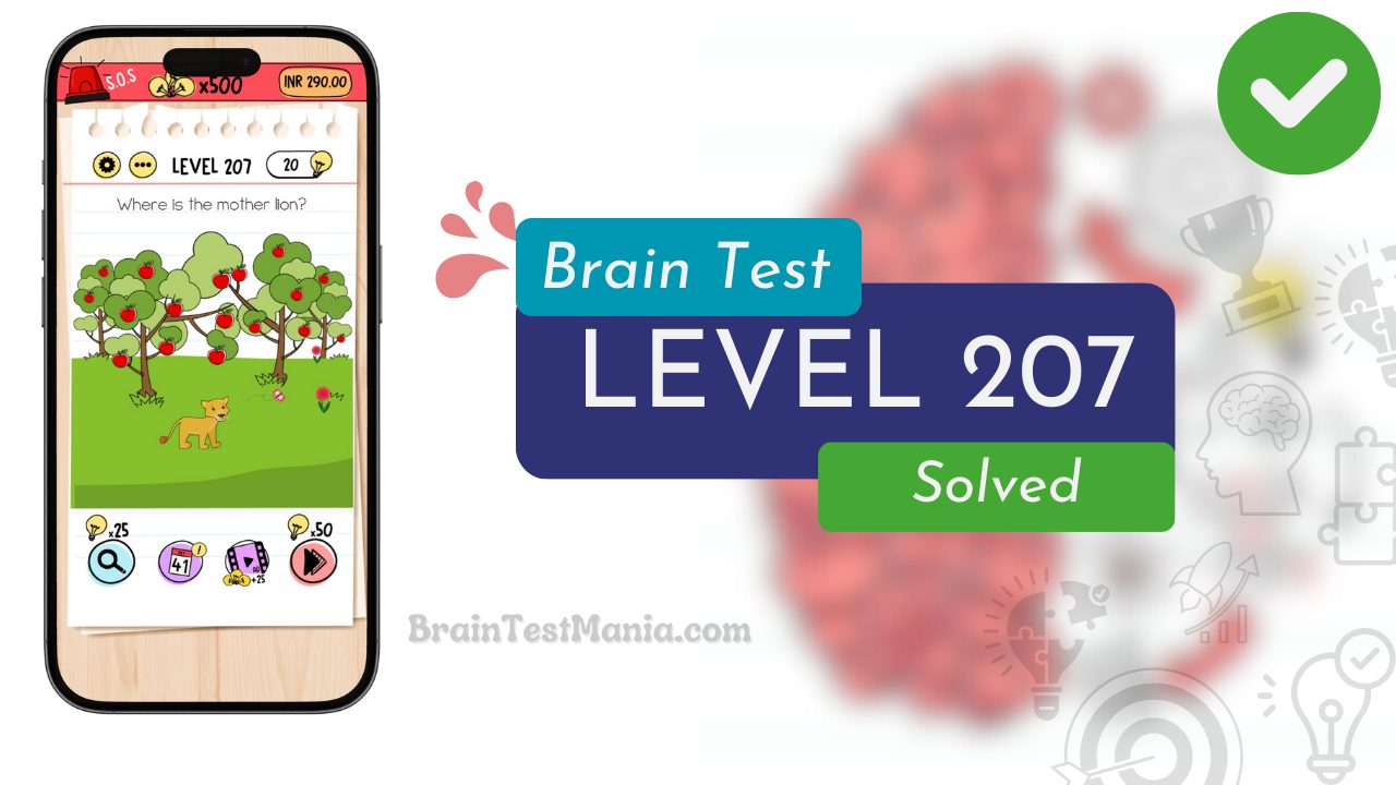 Solved Brain Test Level 207 Answer