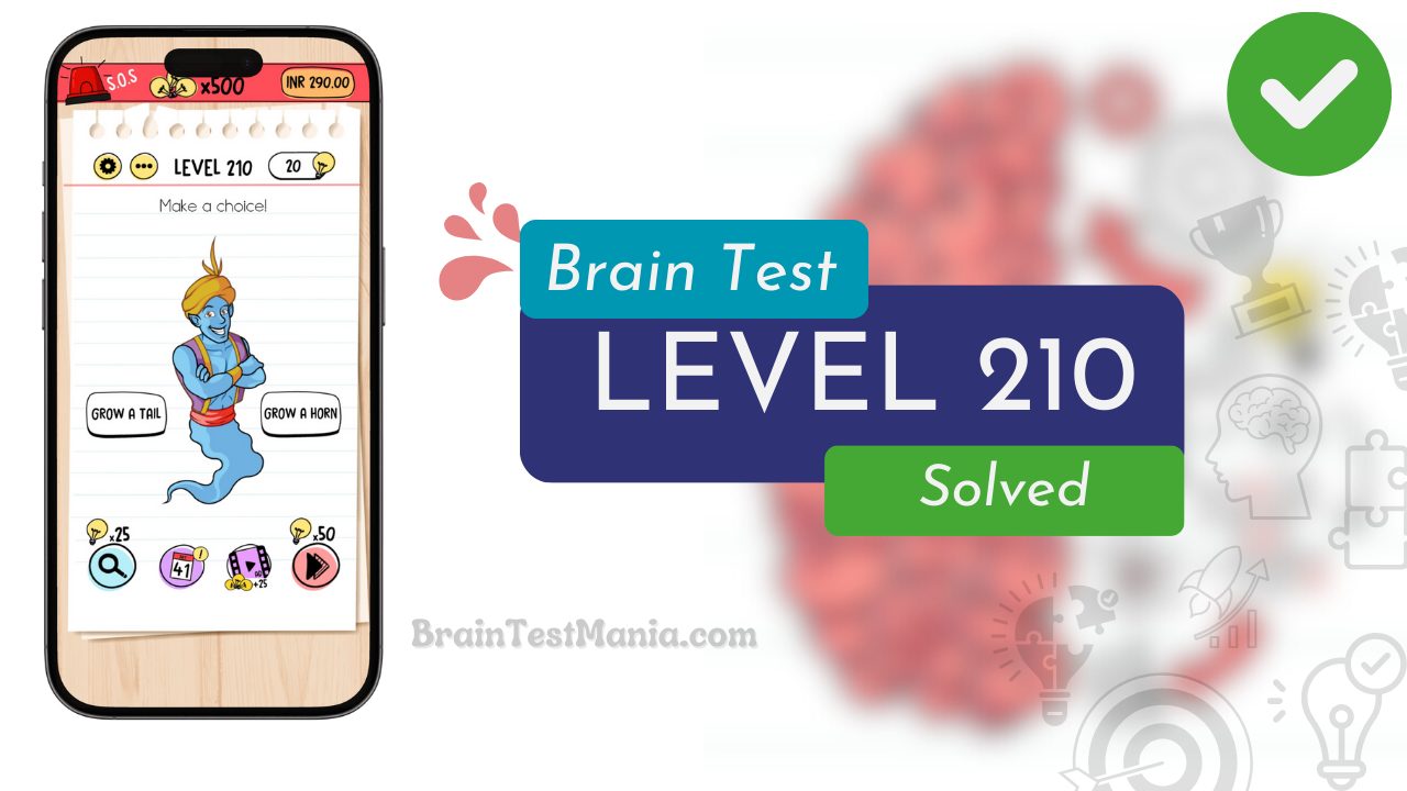 Solved Brain Test Level 210 Answer