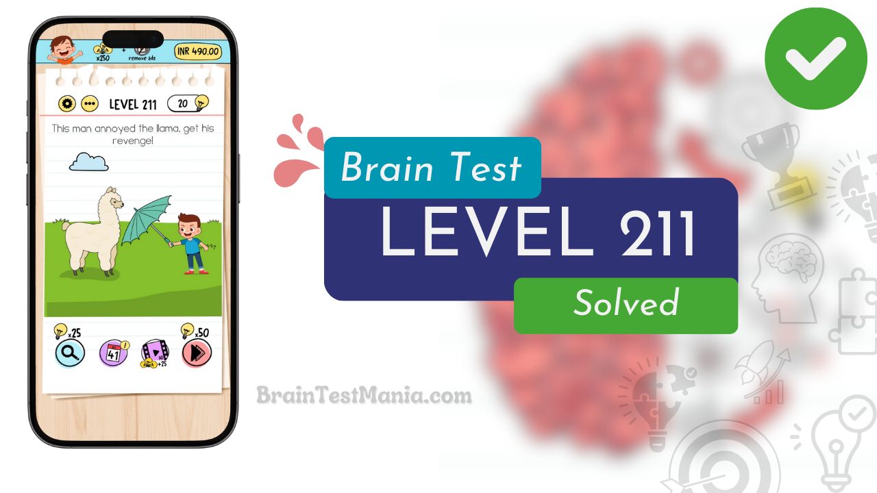 Solved Brain Test Level 211 Answer