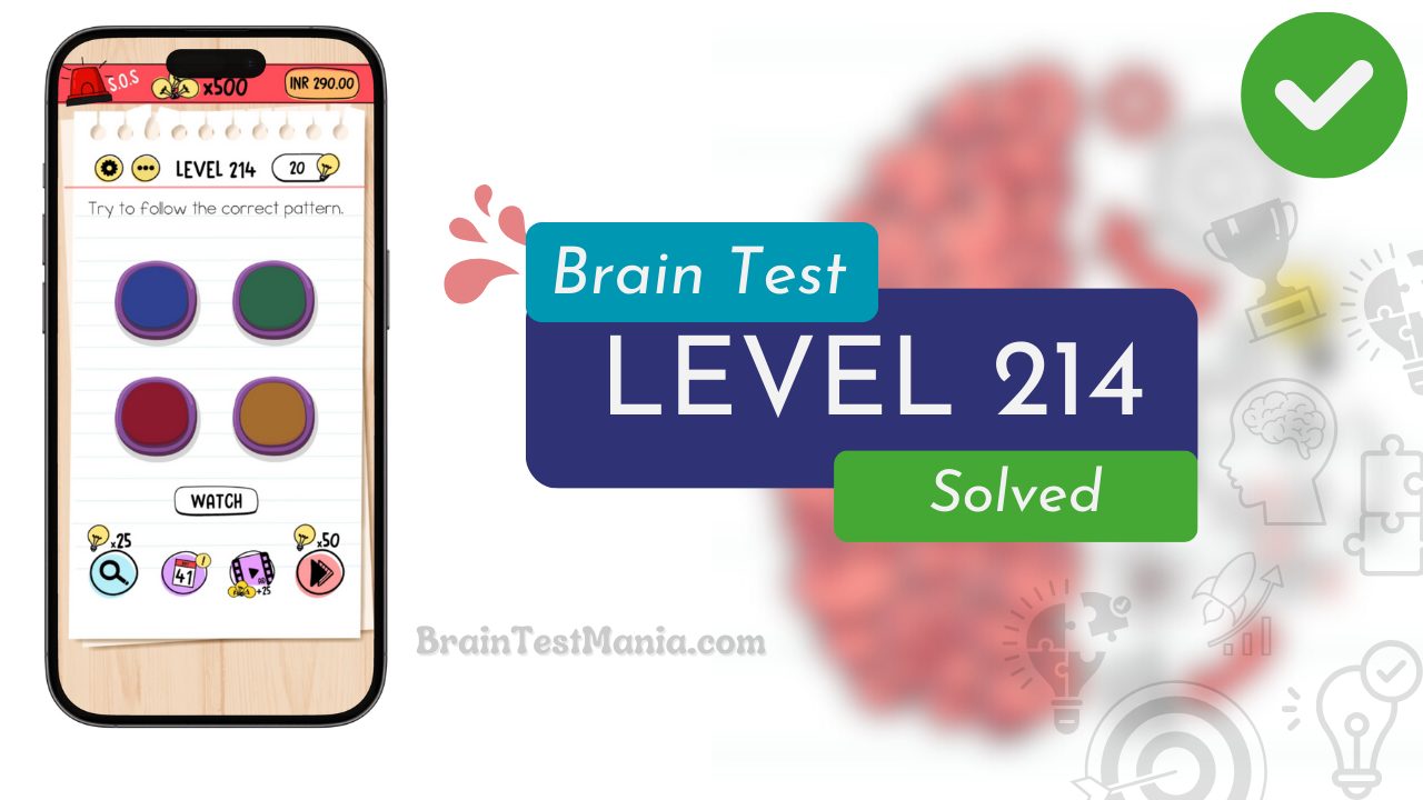 Solved Brain Test Level 214 Answer