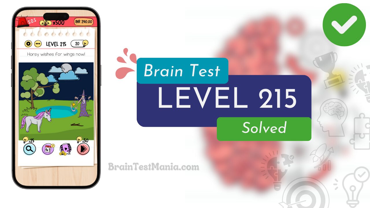 Solved Brain Test Level 215 Answer