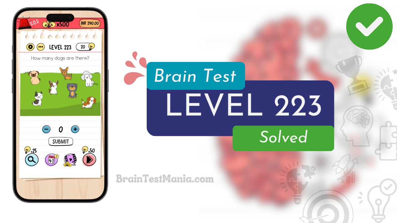 Solved Brain Test Level 223 Answer