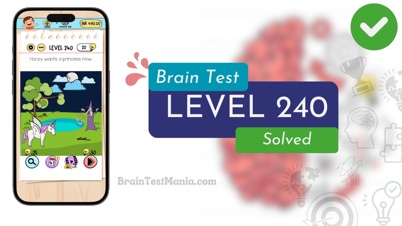 Solved Brain Test Level 240 Answer